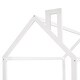 preview thumbnail 11 of 60, Kids Wood Bed, House Bed Frame with Fence-Shaped Guardrails for Teens Girls Boys, Slats are not Included
