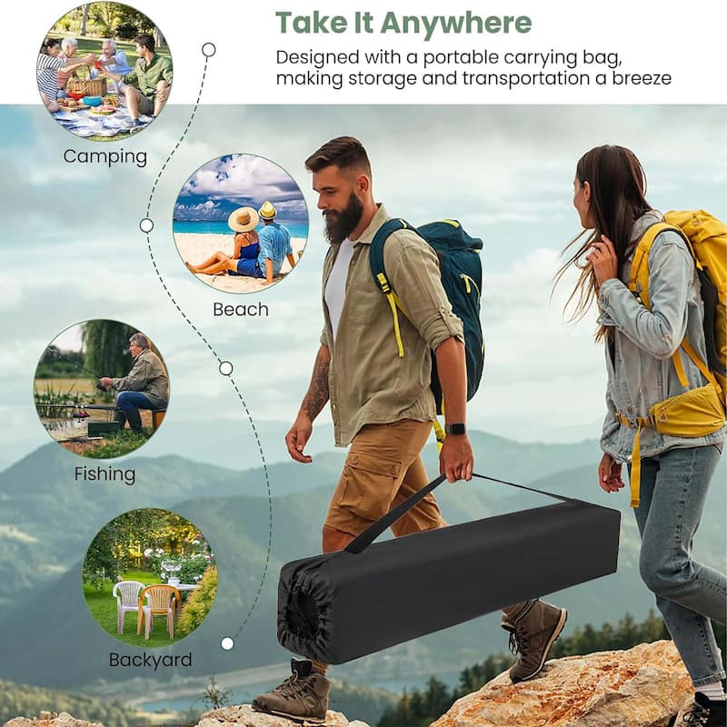 4-6 Person Pop Up Camping Tent Dome Instant Tent w/Visible Skylight