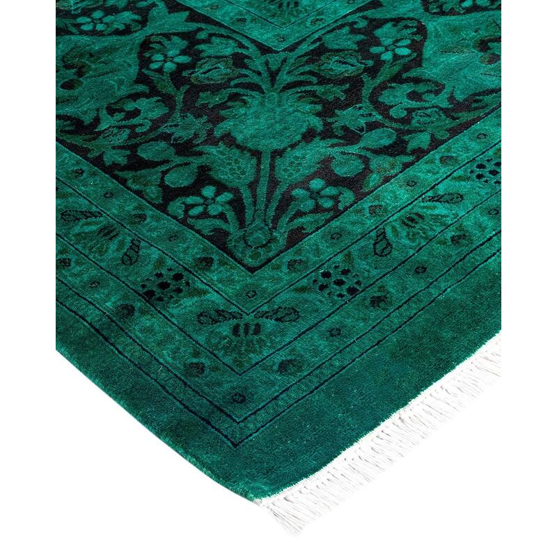 Contemporary Overdyed Wool Hand Knotted Area Rug - 10' 1" x 13' 6"