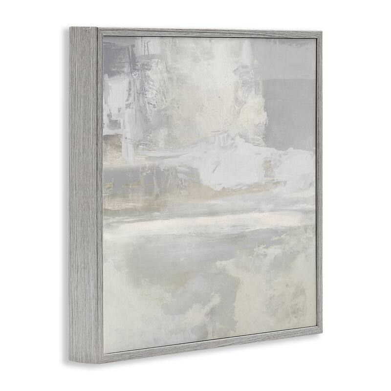 Stupell Serene Abstraction of Grey Framed Giclee Art Design By Rachel Springer
