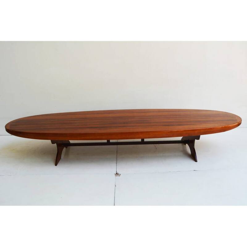 Wooden Single Paddle Board Coffe Table 18.5 Inches tall