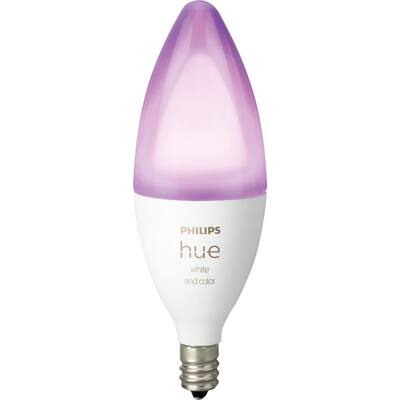 Philips Hue and Color Ambiance E12 Bulb, White