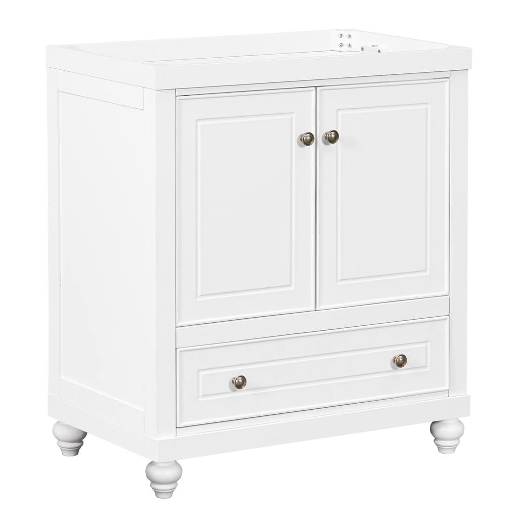 (Base Only) 30" Bathroom Vanity without Sink,, Cabinet with Doors and Drawer