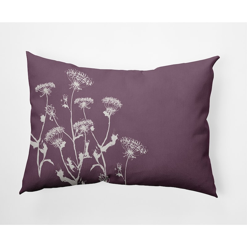 Breezy Wildflower Outdoor Pillow - Purple - 14" x 20"