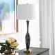 preview thumbnail 3 of 4, Uttermost Remy Polished Table Lamp - 33"H,   Shade 10"H x 15"Dia.