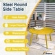 preview thumbnail 19 of 33, Clihome Weather Resistant Round Steel Patio Large Coffee Table