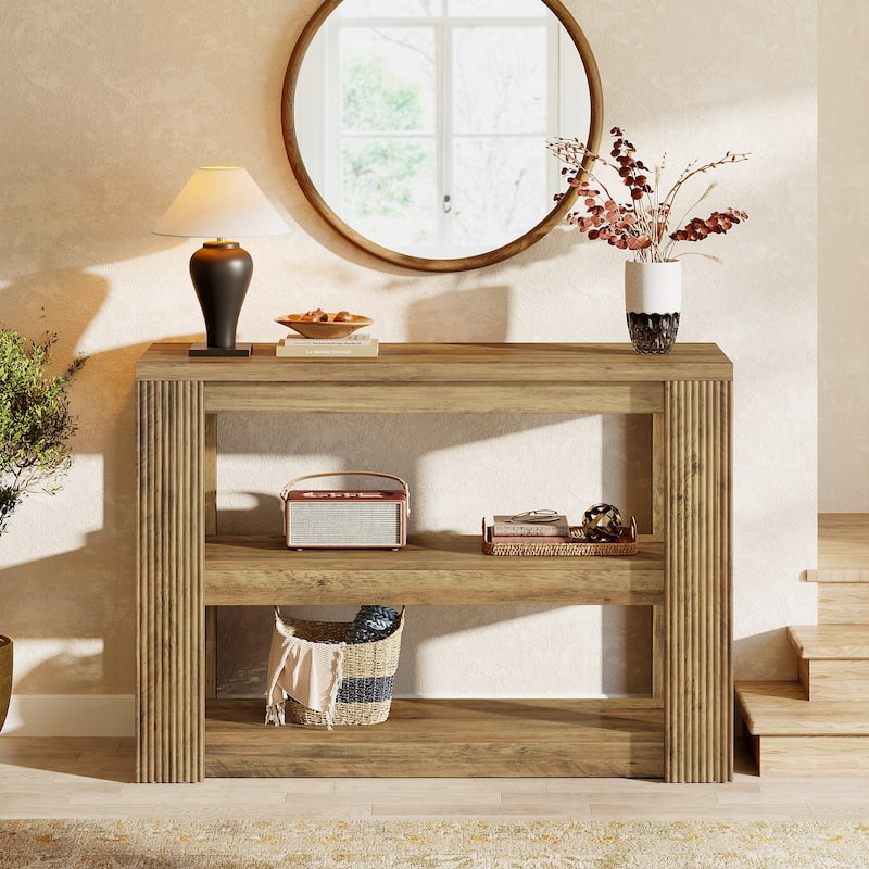 41.34-Inch Console Table with Storage Shelves - 41.34" L x 11.81" W x 31.5" H