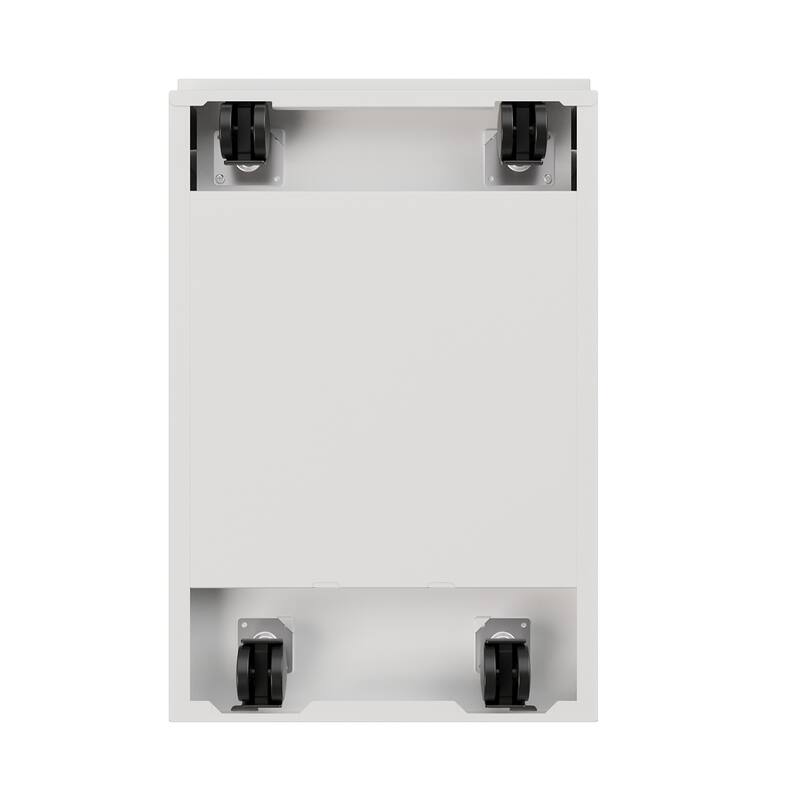 Hirsh 20" D Mobile Pedestal Box File Cabinet with Seat Cushion,White