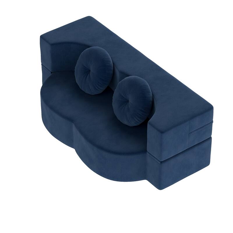 Folding Sofa Bed with Pillow, Twin Sleeper Sofa Couch, Loveseat Couch, Floor Folding Mattress, Convertible Lounge Chair