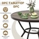 preview thumbnail 39 of 41, EROMMY Outdoor Dining Set, Swivel Rocking Chairs, Rectangular Table w Umbrella Hole, Patio Furniture Set for Backyard