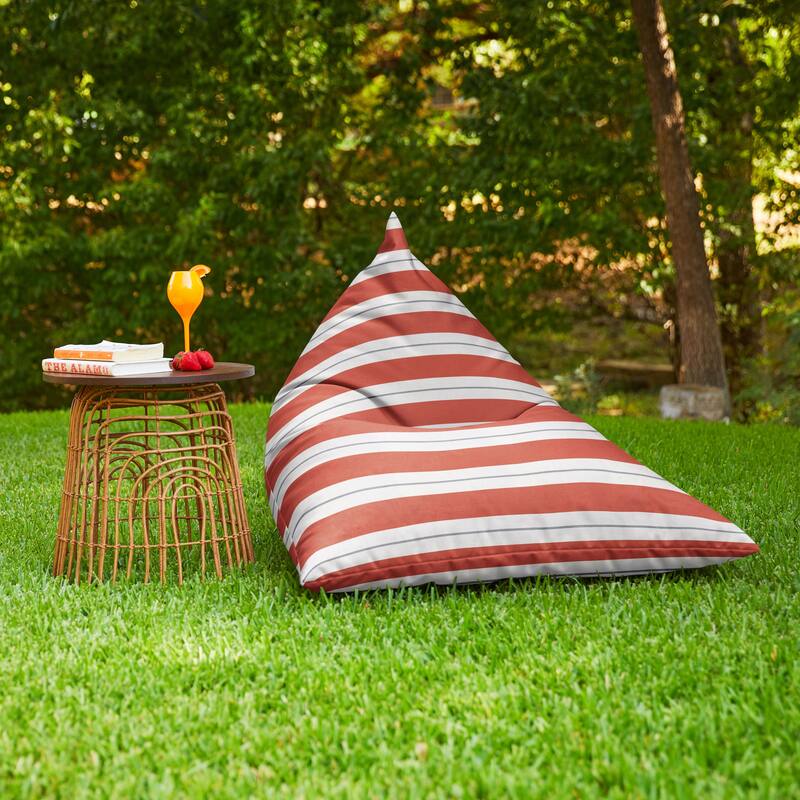 Sorra Home Sunbrella Outdoor Bean Lounger - 54 in W x 38 in W x 21 in H