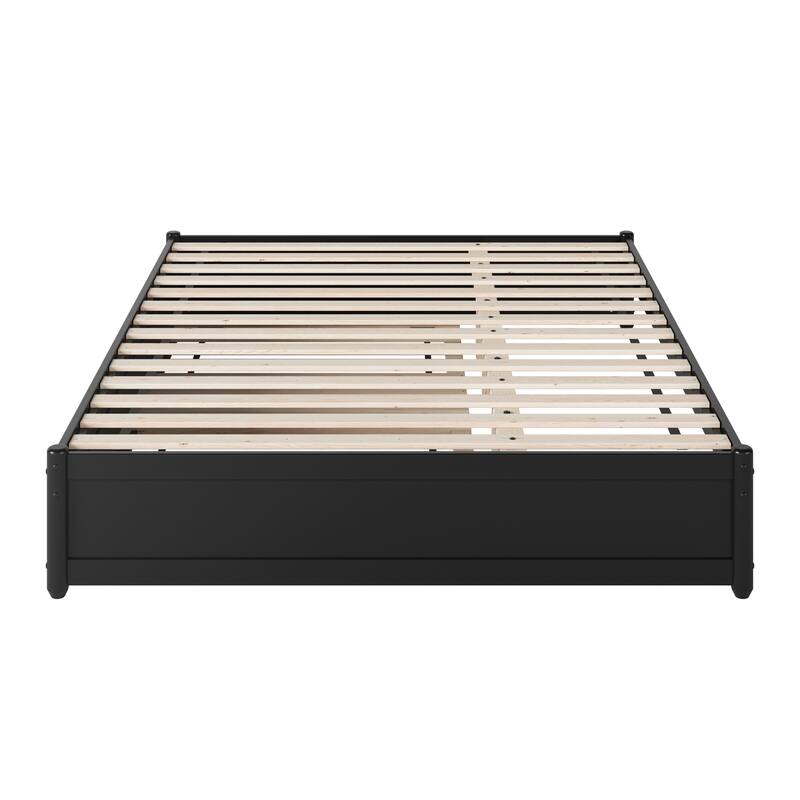 Barcelona Panel Platform Bed with Twin XL Trundle