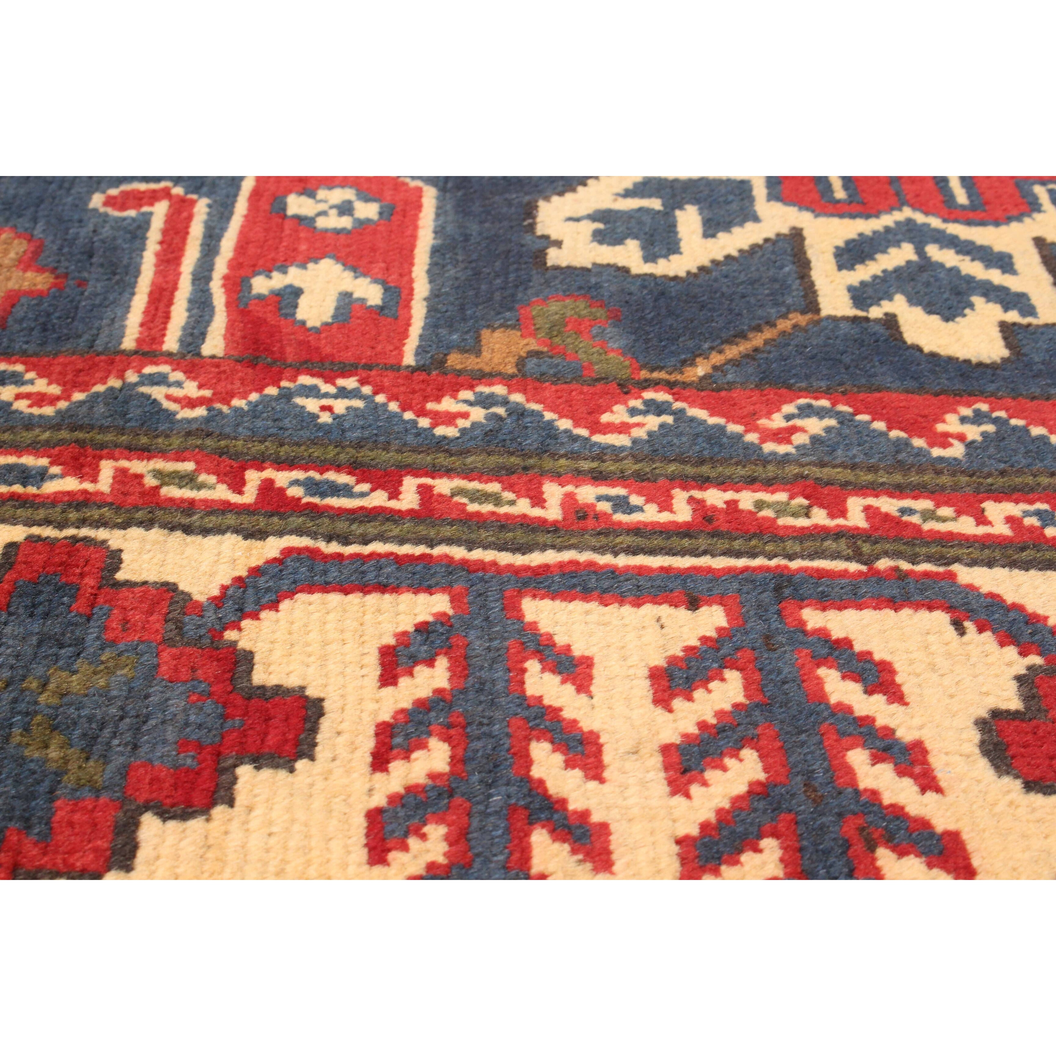 Finest Kargahi Traditional Blue Rug 7'0 x 9'10 Bedroom 203152 eCarpet Gallery Large Area Rug for Living Room Hand-Knotted Wool Rug Finest Kargahi Traditional Blue Rug 7'0 x 9'10 Bedroom 203152 eCarpet Gallery Large Area Rug for Living Room Hand-Knotted Wool Rug