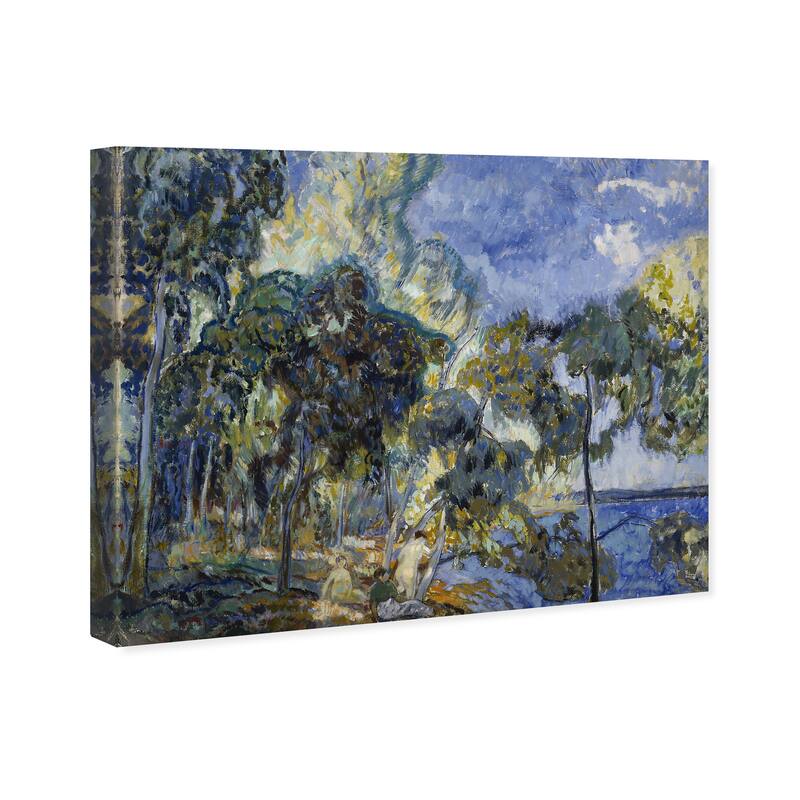 Wynwood Studio Canvas Classic and Figurative Landscape in Korpilahti by Yrjo Ollila Blue and Traditional Wall Art Canvas Print