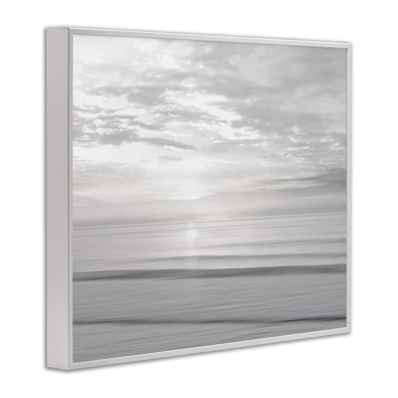 Stupell Soft Serene Beach Reflection Framed Giclee Art Design By Maggie Olsen