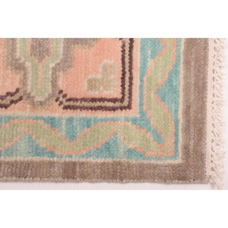 ECARPETGALLERY Hand-knotted Modern Oushak Brown Wool Rug - 9'3 x 12'1