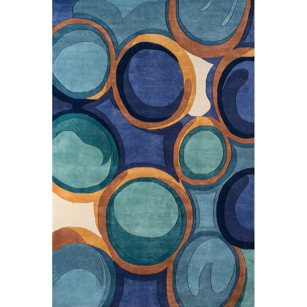 Momeni New Wave Hand Tufted New Zealand Wool Geometric Area Rug.