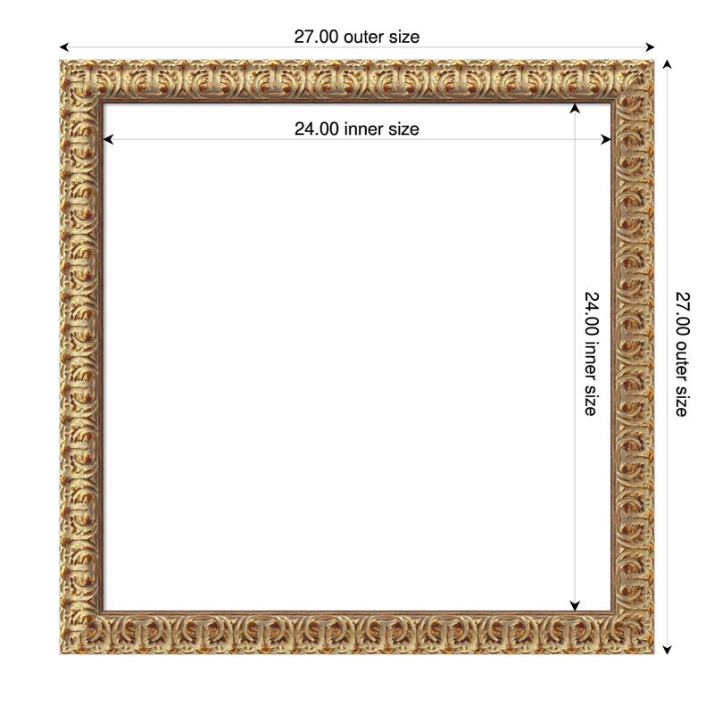 Amanti Art Florentine Gold Framed Dry Erase Magnetic Board - 27 x 27 in
