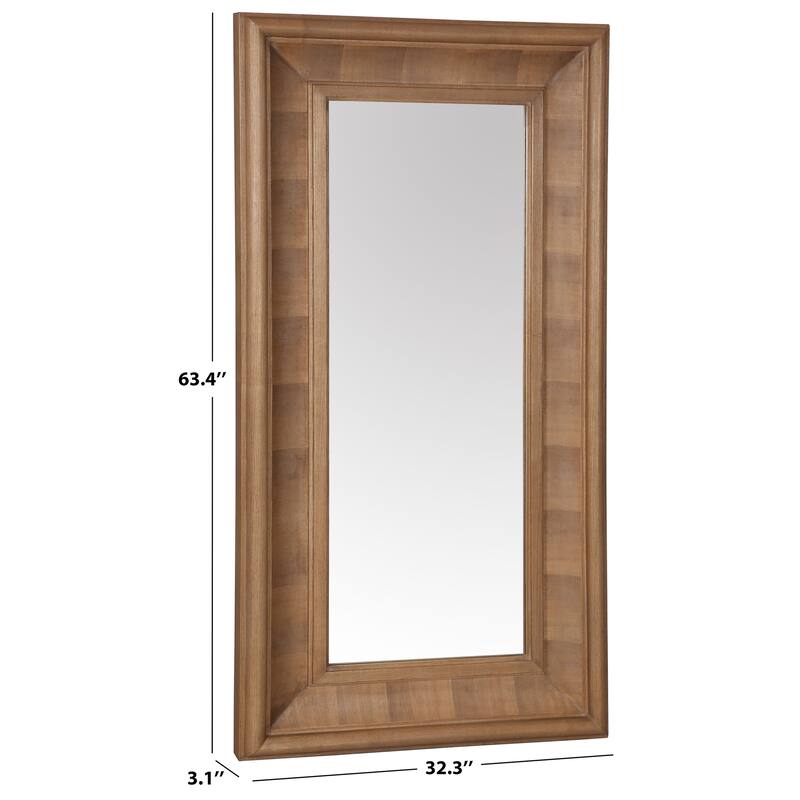 SAFAVIEH Couture Kaya 63.4-inch Large Vertical Rectangle Wood Mirror - 32.3"W x 3.1"D x 63.4"H
