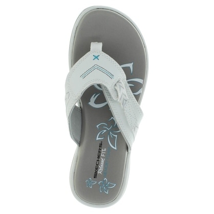 skechers memory foam flip flops womens