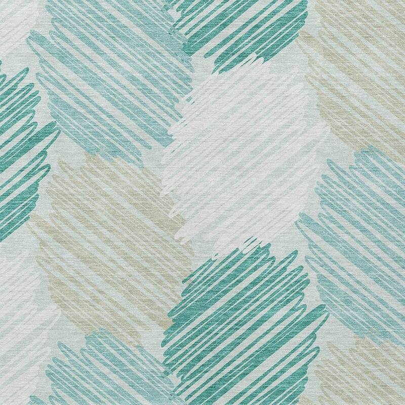 HomeRoots Geometric Transitional Rectangle Outdoor Rug