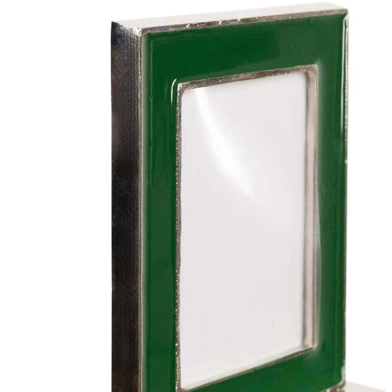 Photo Frame Christmas Stocking Holder - 5.25" - Silver and Green