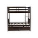 preview thumbnail 35 of 34, Full Over Full Rubber Wood Convertible into 2 Full Beds Bunk Bed with 2 Drawers ,Ladder and Safety Guardrails