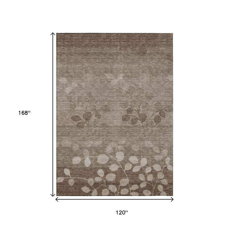 HomeRoots Floral Transitional Rectangle Outdoor Rug