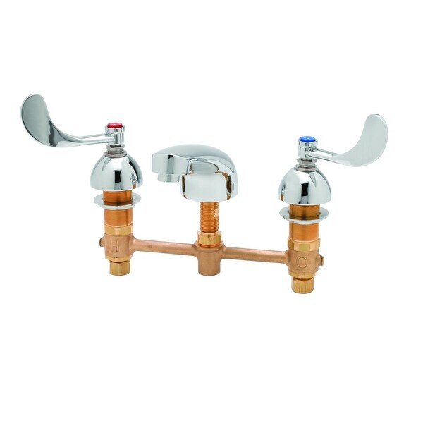 T and S Brass B-2990-WH4-VF05 0.5 GPM 8" Concealed Deck Mounted Lavatory Faucet with Integral Spout - Chrome