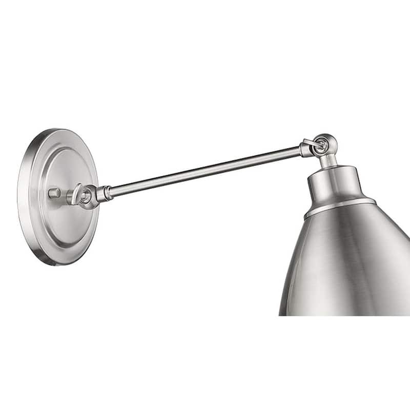 1 Lt Single Adjustable Armed Wall Sconce Nickel