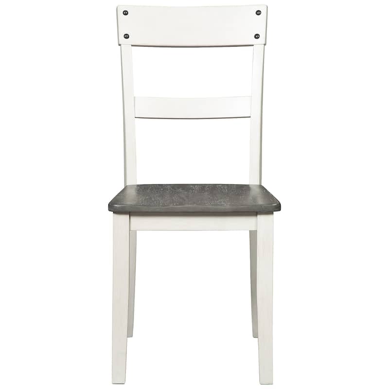 Nelling White/ Weathered Brown Wood Dining Chair (Set of 2) - Side Chair