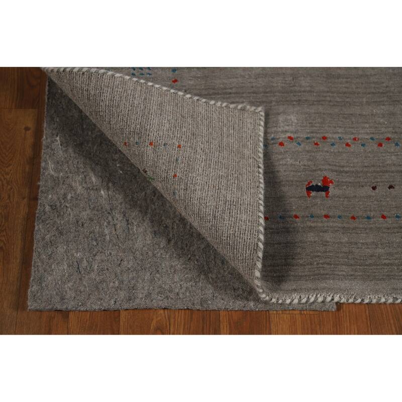 Gabbeh Indian Area Rug Hand-Knotted Tribal Wool Carpet - 5'5" x 8'0"