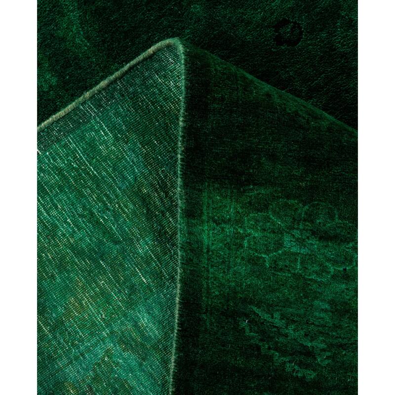 Overdyed One-of-a-Kind Hand-Knotted Area Rug - Green - 8' 4" x 10' 4"