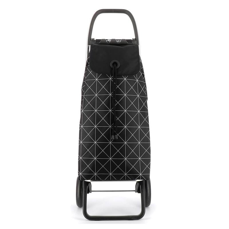 Rolser I-Max Star 2 Wheel Foldable Shopping Trolley - 16.14 in. W x 41.14 in. H x 12.6 in. D - Black/White