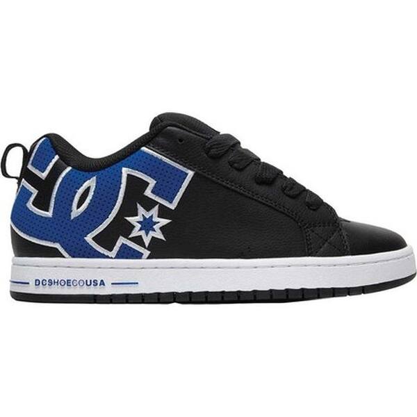 Shop Dc Shoes Men S Court Graffik Se Black Blue Leather