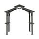 preview thumbnail 1 of 13, Domi Outdoor Living 8' x 5' Hardtop Aluminum Grill Gazebo with Side Shelves and Ceiling Hook Grey