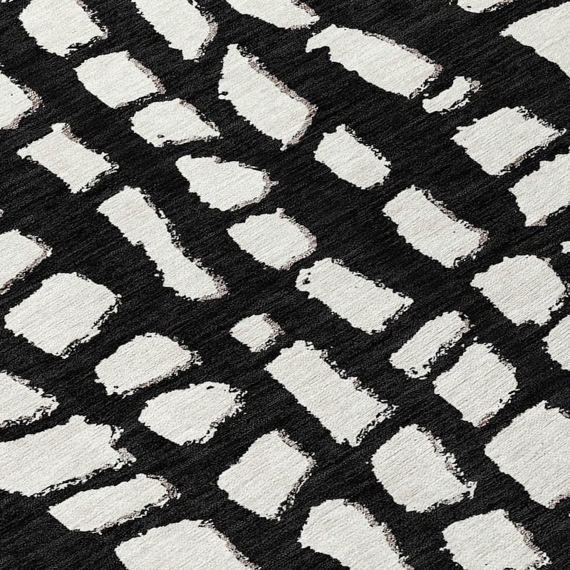 Machine Washable Indoor/ Outdoor Chantille Modern Abstract Rug