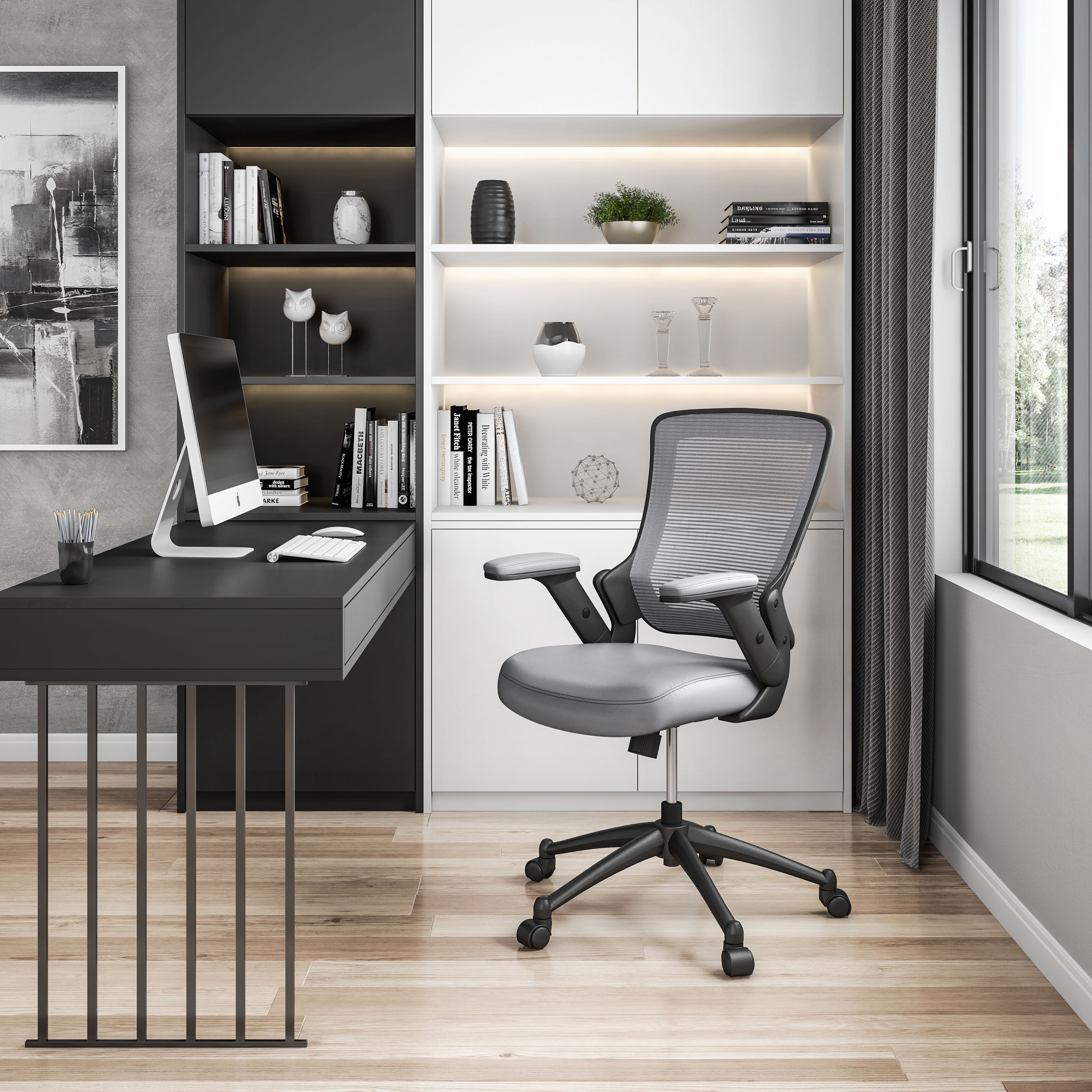 Techni Mobili Mid Back Mesh Task Office Chair with Height