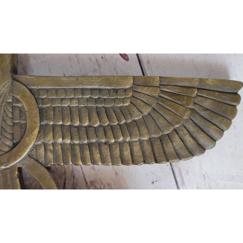 Faravahar Zoroastrian Achaemenid Persian History Bronze Statue Sculpture 8 Inches X 11 Inches