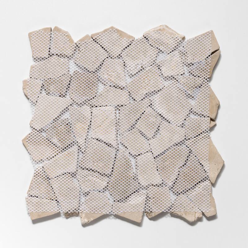 Fit Mosaic 11 in. x 11 in. Marble Mesh-Mounted Mosaic Wall and Floor Tile