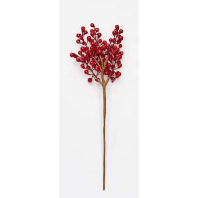 13" Weatherproof Berry Pick, Red, Set of 3