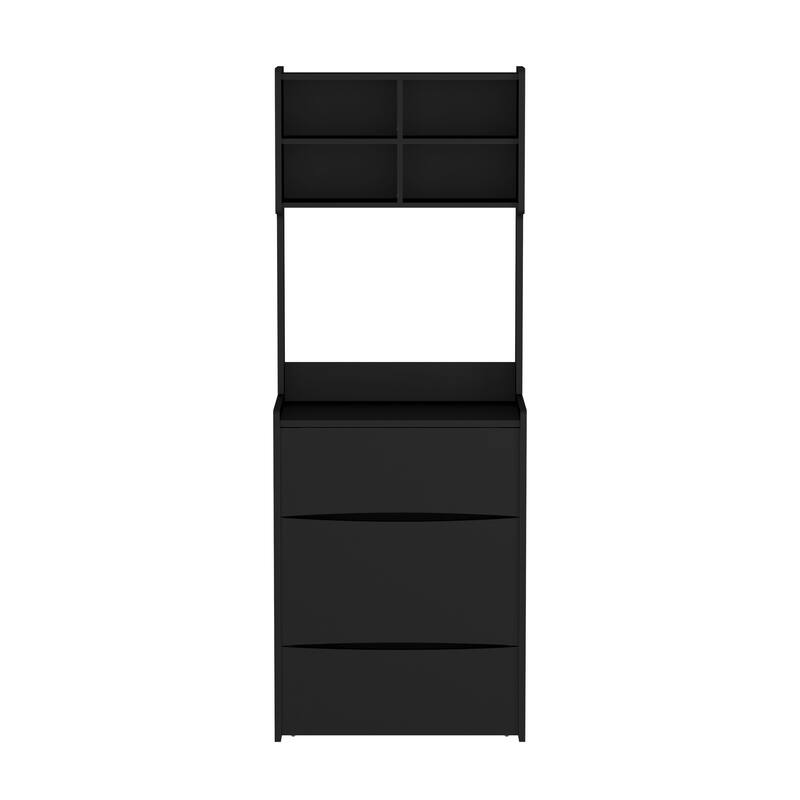 Makeup Vanity Table with Flip Top LED Illuminated Mirror & Stool