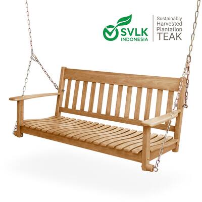 Cambridge Casual Alston Traditional Mahogany Wood Porch Swing