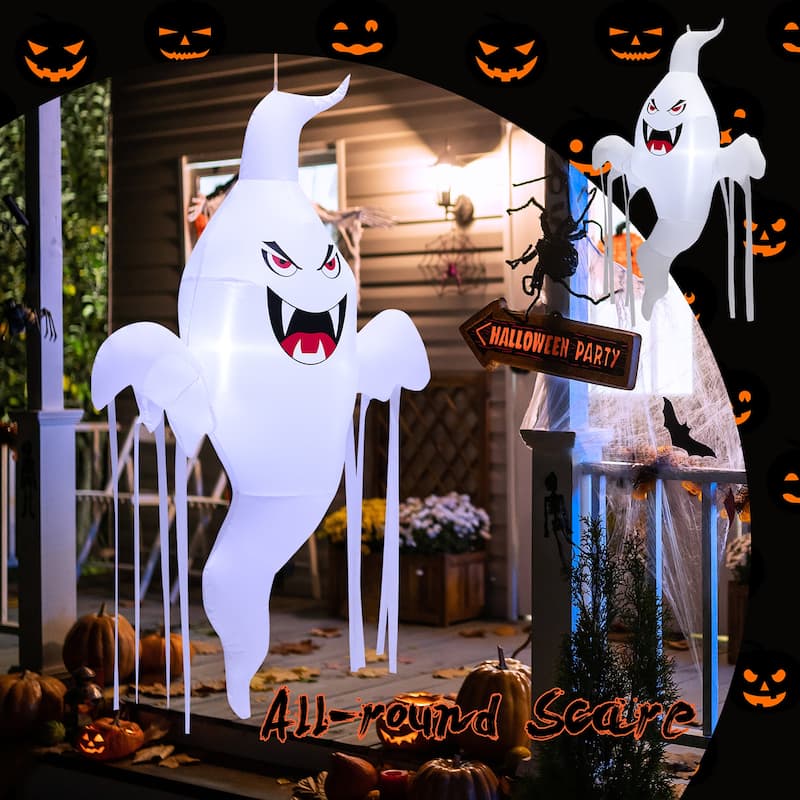Costway 5 FT Tall Halloween Inflatable Hanging Ghost Blow-up Yard - See Details