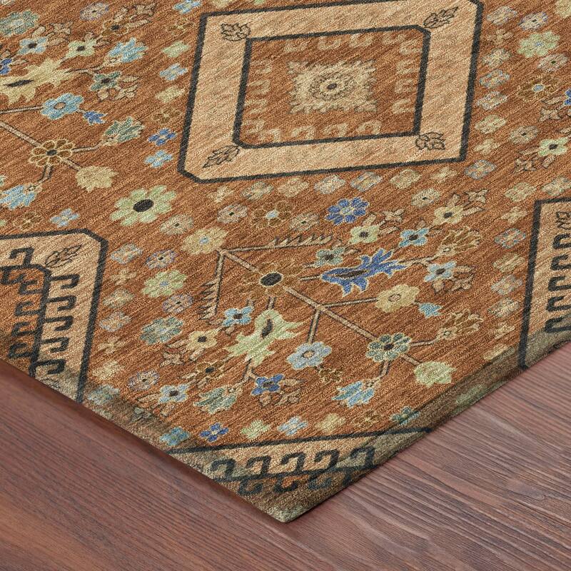 Machine Washable Indoor/ Outdoor Boho Milli Chantille Rug