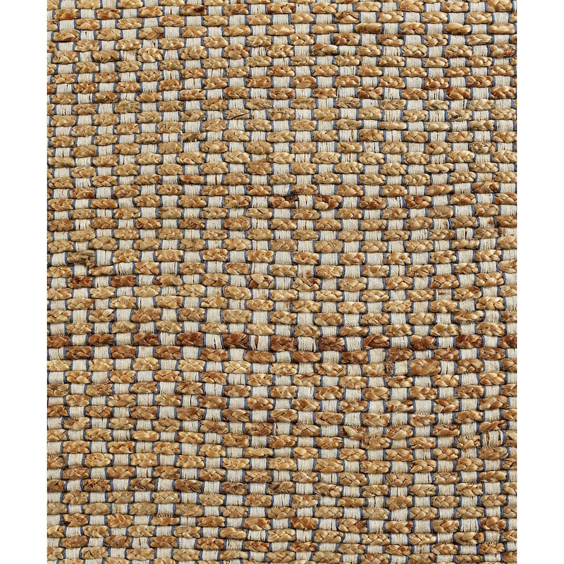Nevaeh Coastal Blue/Ivory Woven Jute Indoor Area Rug by Sevita