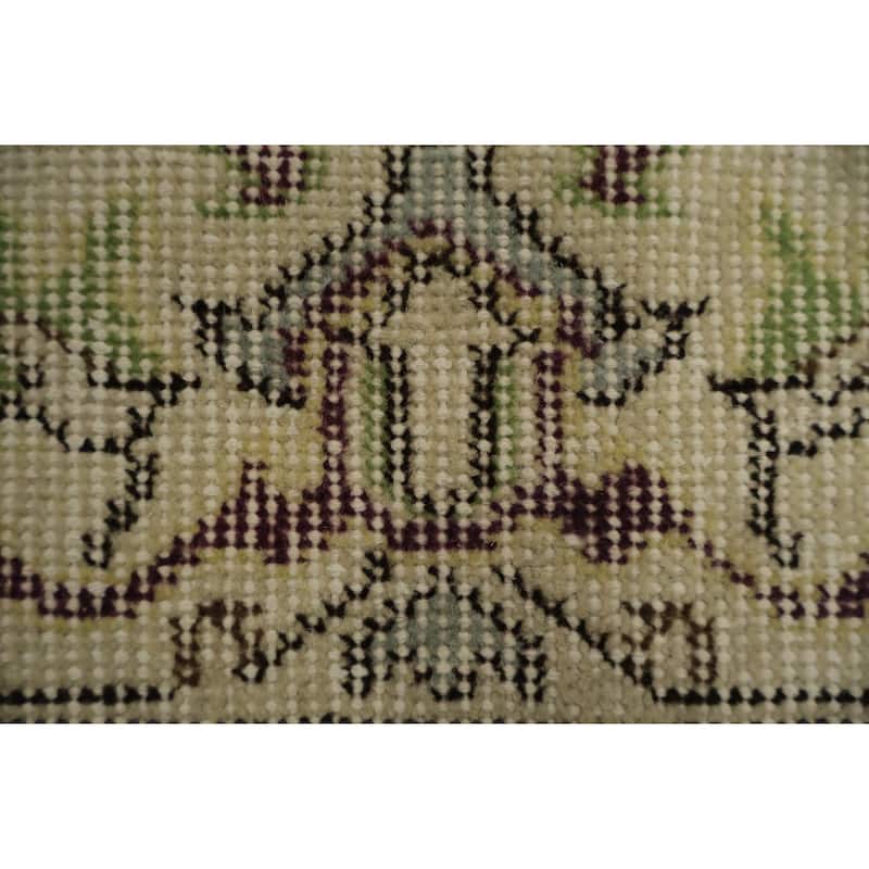 Hand Knotted Oriental 100% Wool Carpet Transitional Floral Brown Anatolian Area Rug - 9' 2'' X 5' 10''