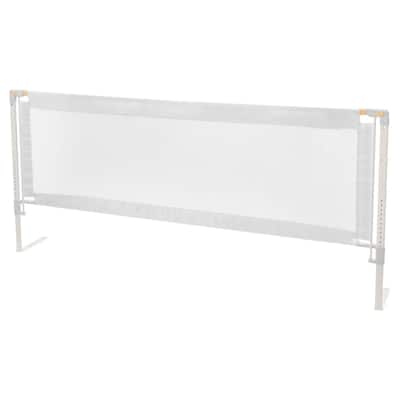 Grey Steel Oxford Fabric Kids Bed Rails with Mesh Adjustable Height for Everyday Use