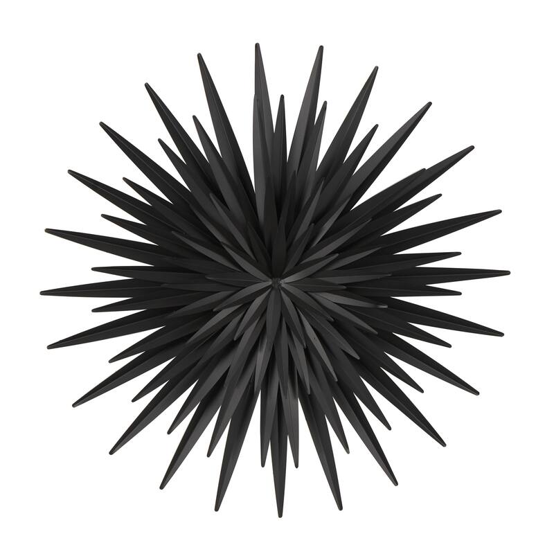 Metal Sunburst Large Layered 3D Home Wall Decor - Black - Roche River Decor - Black - 28"W, 28"H