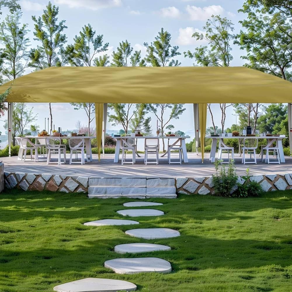 10x30 Outdoor Pop Up Canopy with 8 Sidewalls and Portable Roller Bag